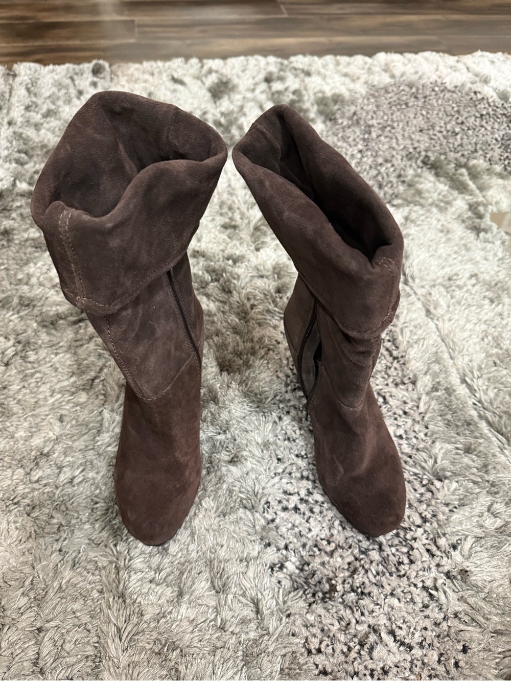 Vaneli Brown Suede Boots